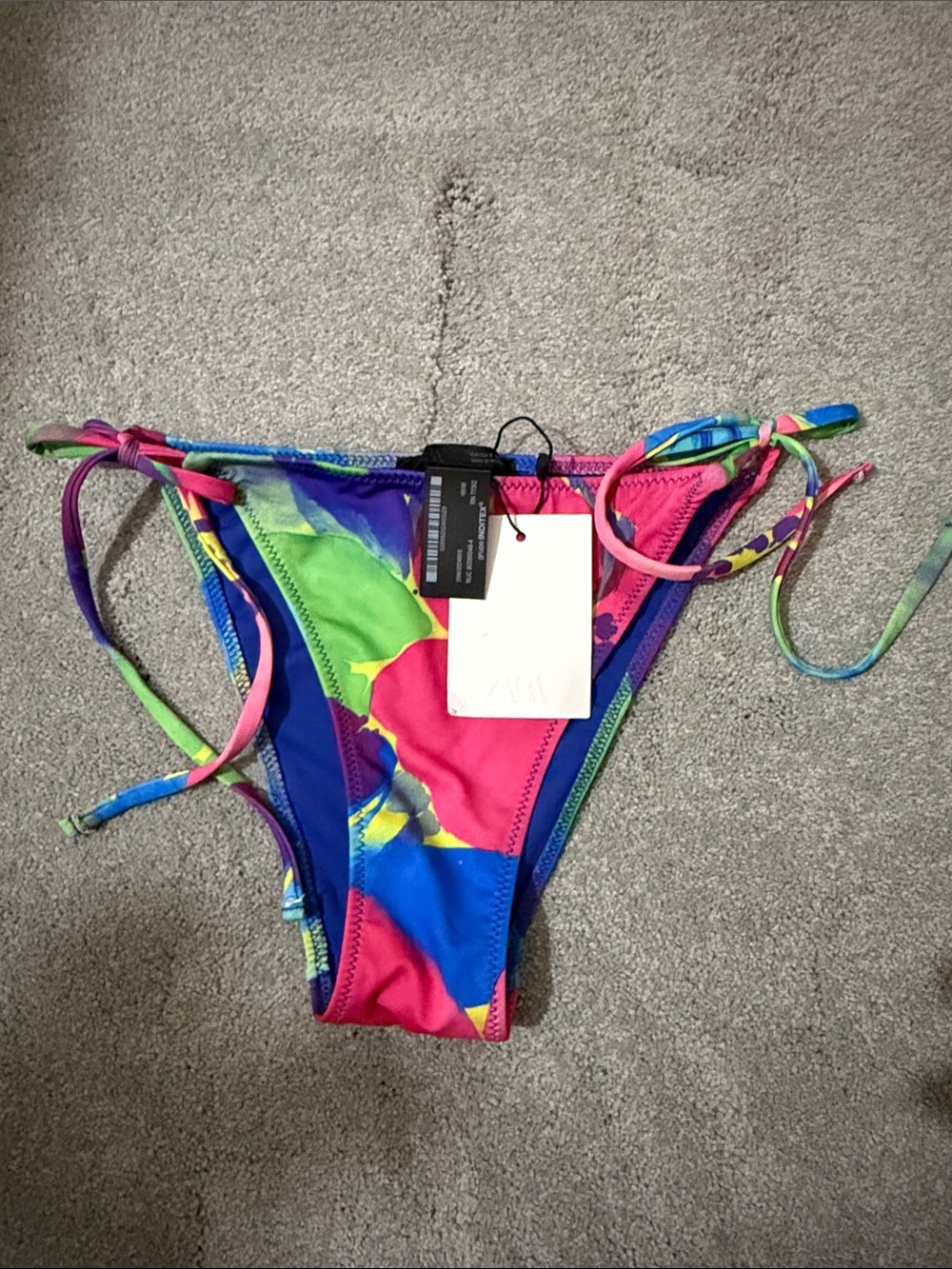 Zara Purple-Magenta Tie-Side Bikini Bottom